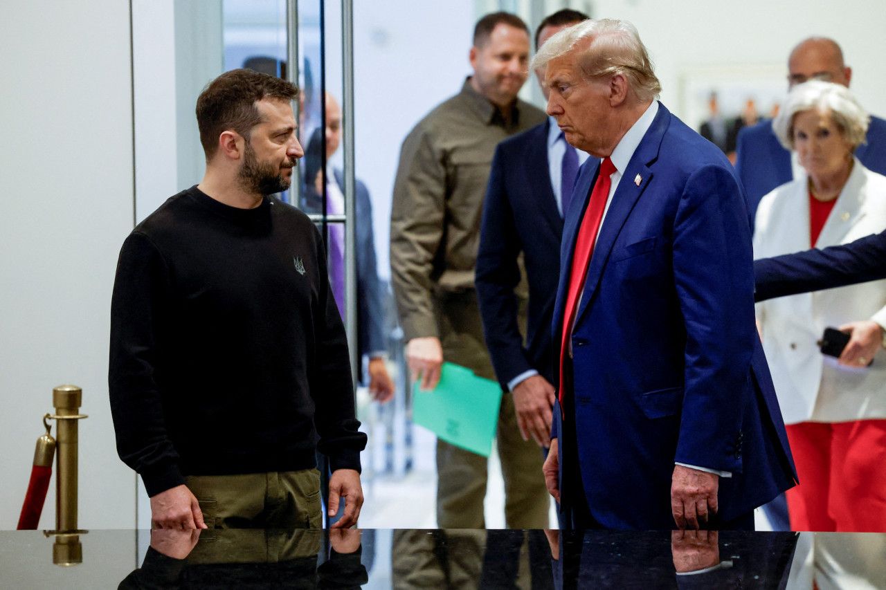 Donald Trump y Volodimir Zelenski en Nueva York. Foto: REUTERS.