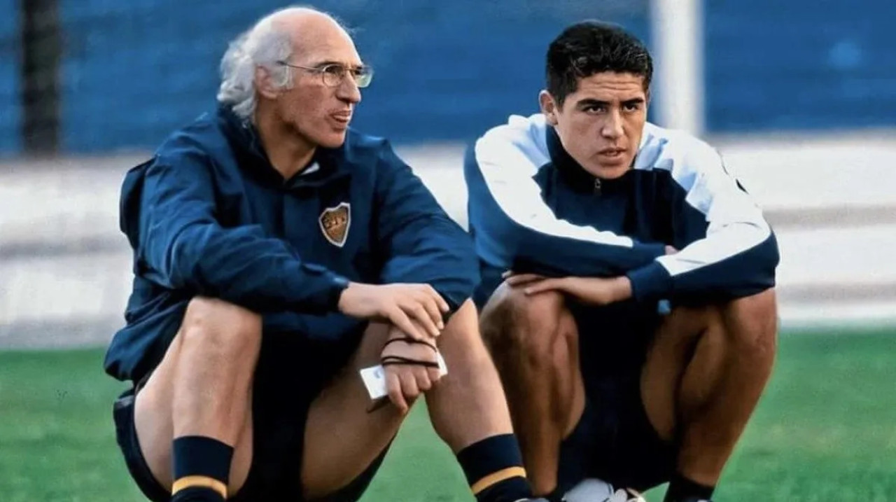 Carlos Bianchi y Juan Román Riquelme. Foto: archivo