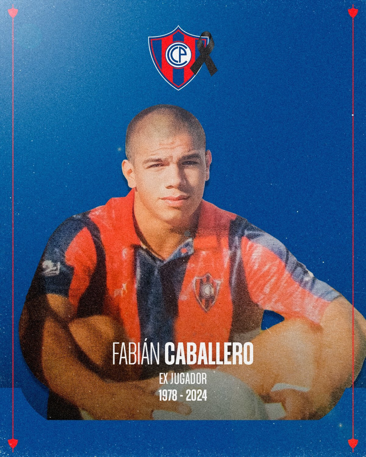 La despedida de Fabián "Tyson" Caballero desde Cerro Porteño. Foto: X Cerro Porteño.