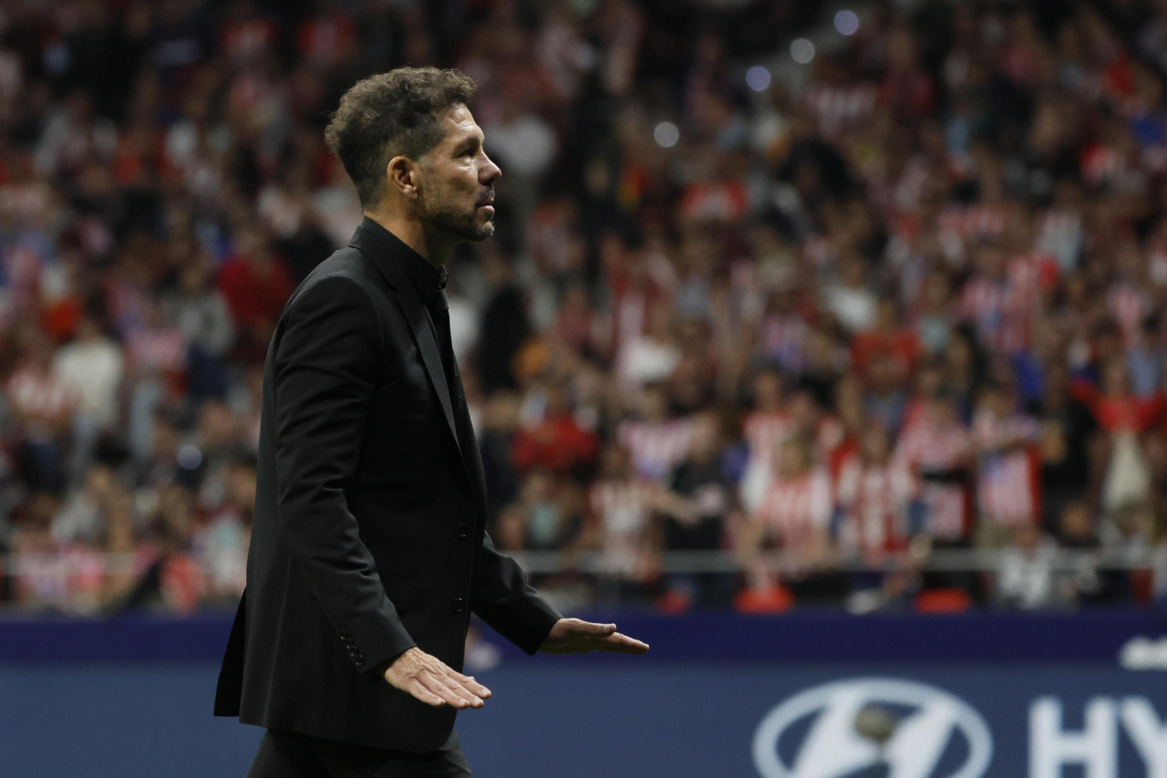 Diego Simeone; Derbi entre Atlético de Madrid y Real Madrid. Foto: EFE.