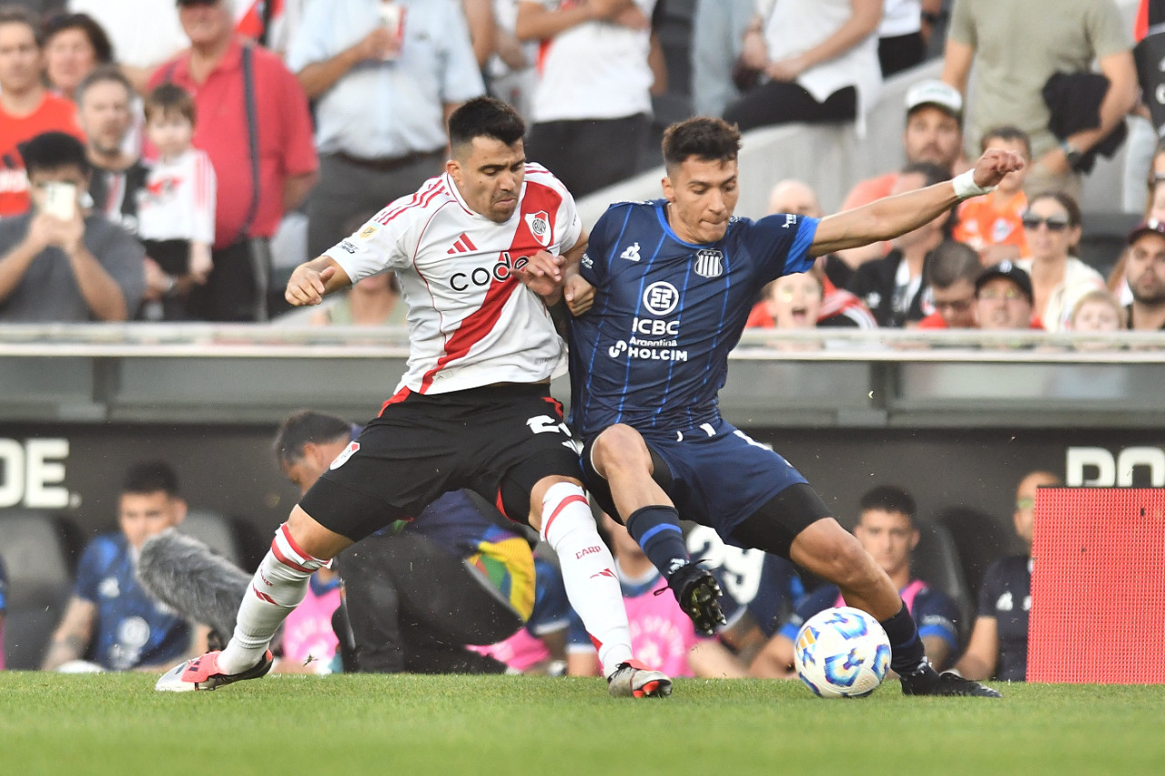 Marcos Acuña, River vs Talleres. Foto: X @RiverPlate