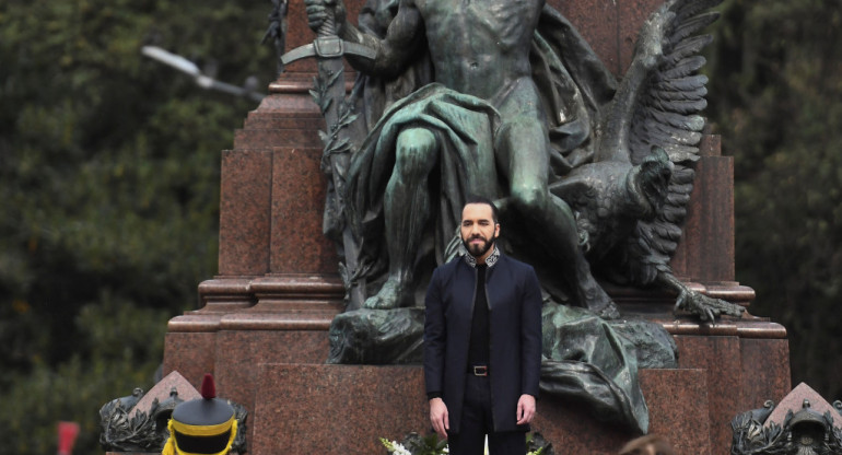 Nayib Bukele en Argentina. Foto: Reuters