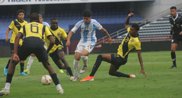 La Selección Argentina Sub 15 vs. Ecuador. Foto: X @Argentina.