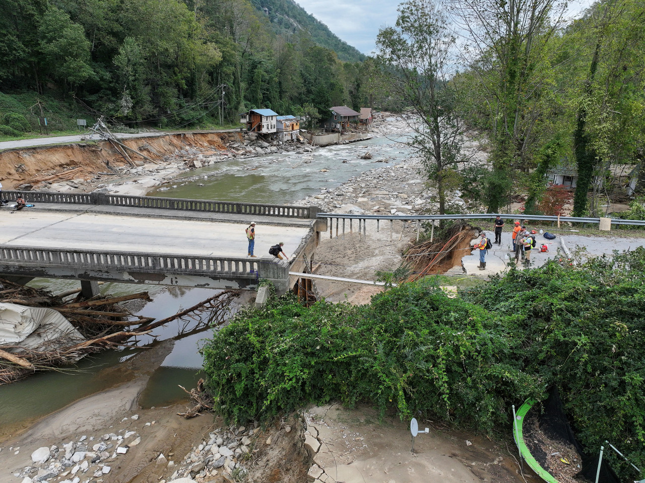 Destrozos por el huracán Helene. Foto: Reuters.