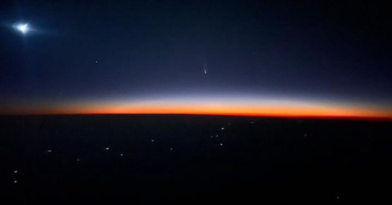 Cometa del Siglo capturado por un capitán de Copa Airlines. Foto: X