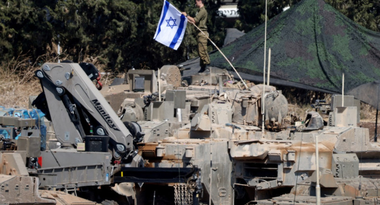 Ejército de Israel en la frontera con el Líbano. Foto: Reuters.