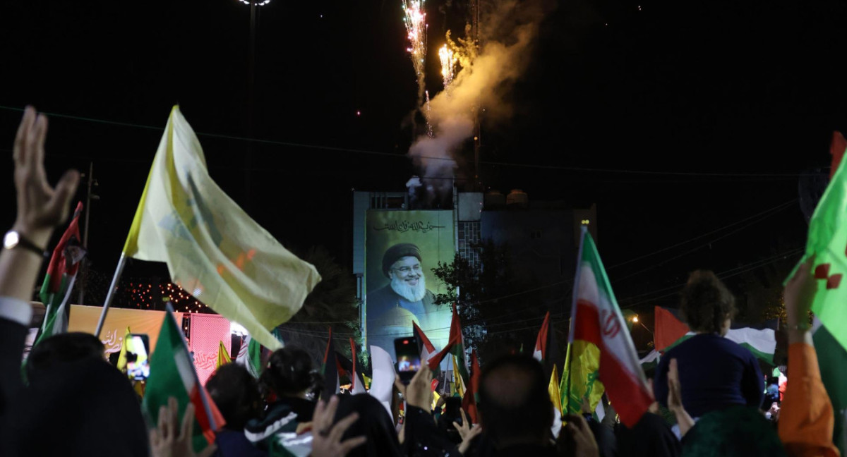 Festejos en Irán por los ataques contra Israel. Foto: EFE.