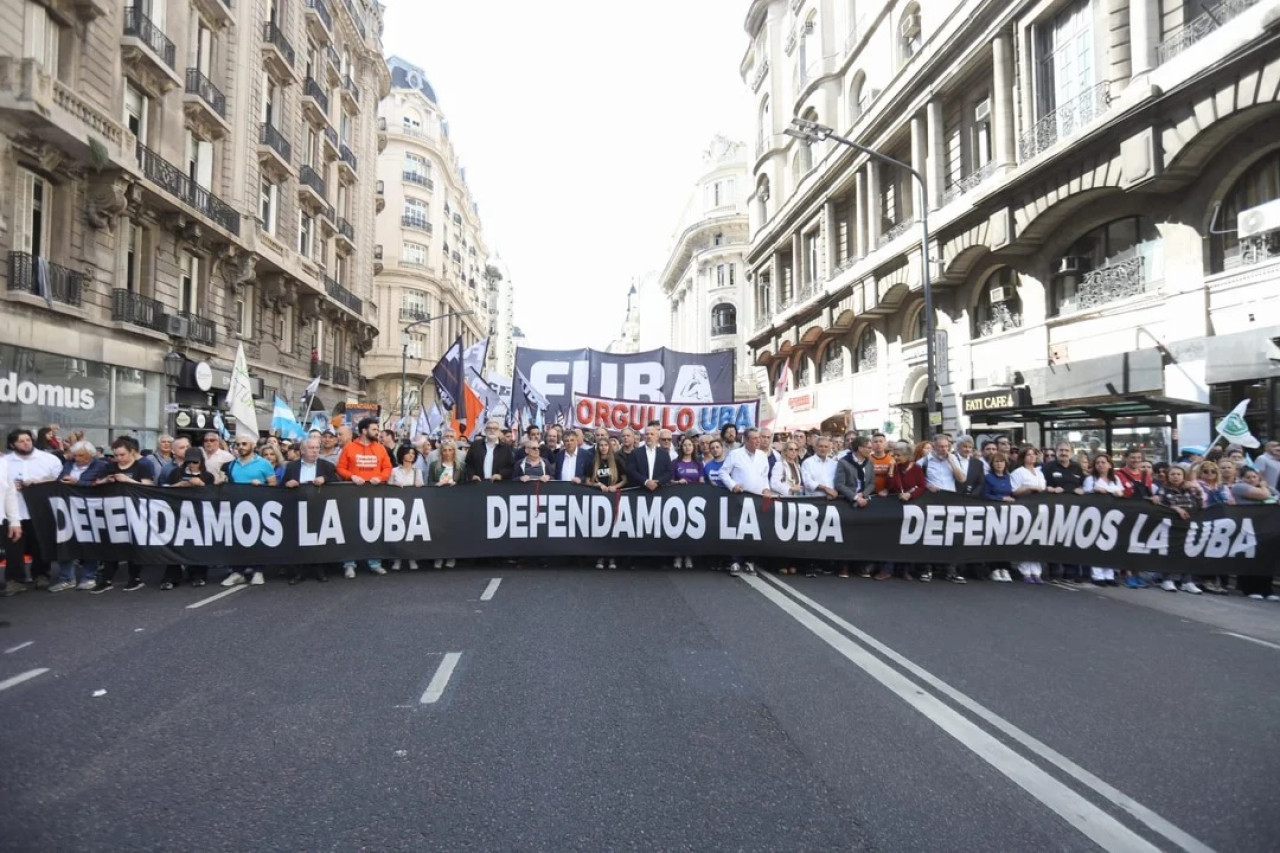 Marcha universitaria. Foto: NA