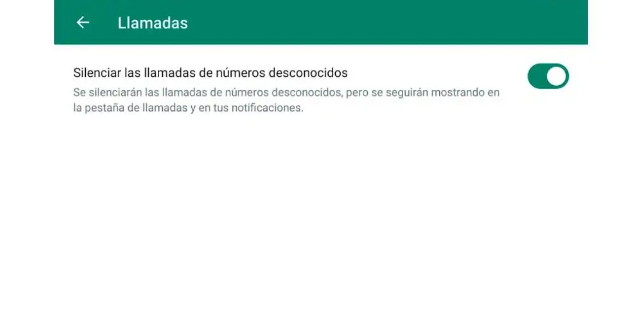 Silenciar llamados de WhatsApp. Fuente: WhatsApp