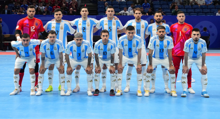 Mundial de Futsal Uzbekistán 2024, Argentina vs. Francia. Foto: @Argentina.