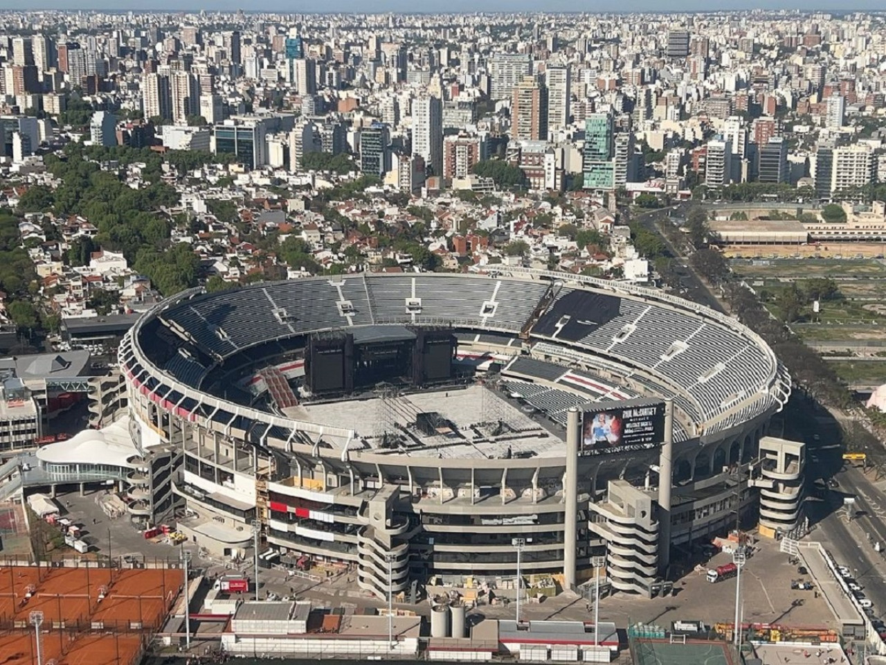 Estadio Monumental de River Plate. Foto: Instagram @obramonumental