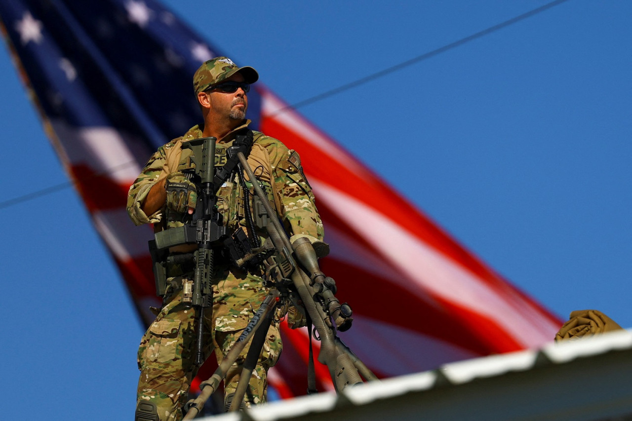 Seguridad en el acto de Donald Trump. Foto: Reuters