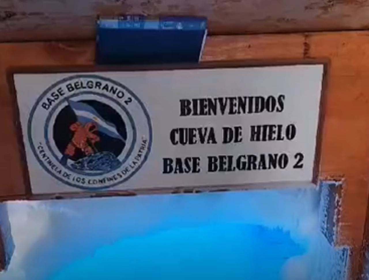 La base Belgrano II en la Antártida. Foto: Captura de video.