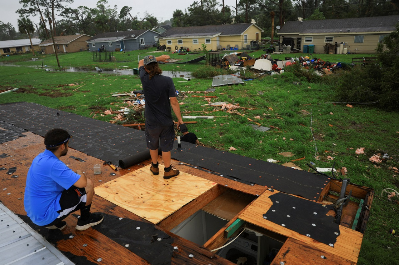 Destrozos del huracán Milton. Foto: Reuters.