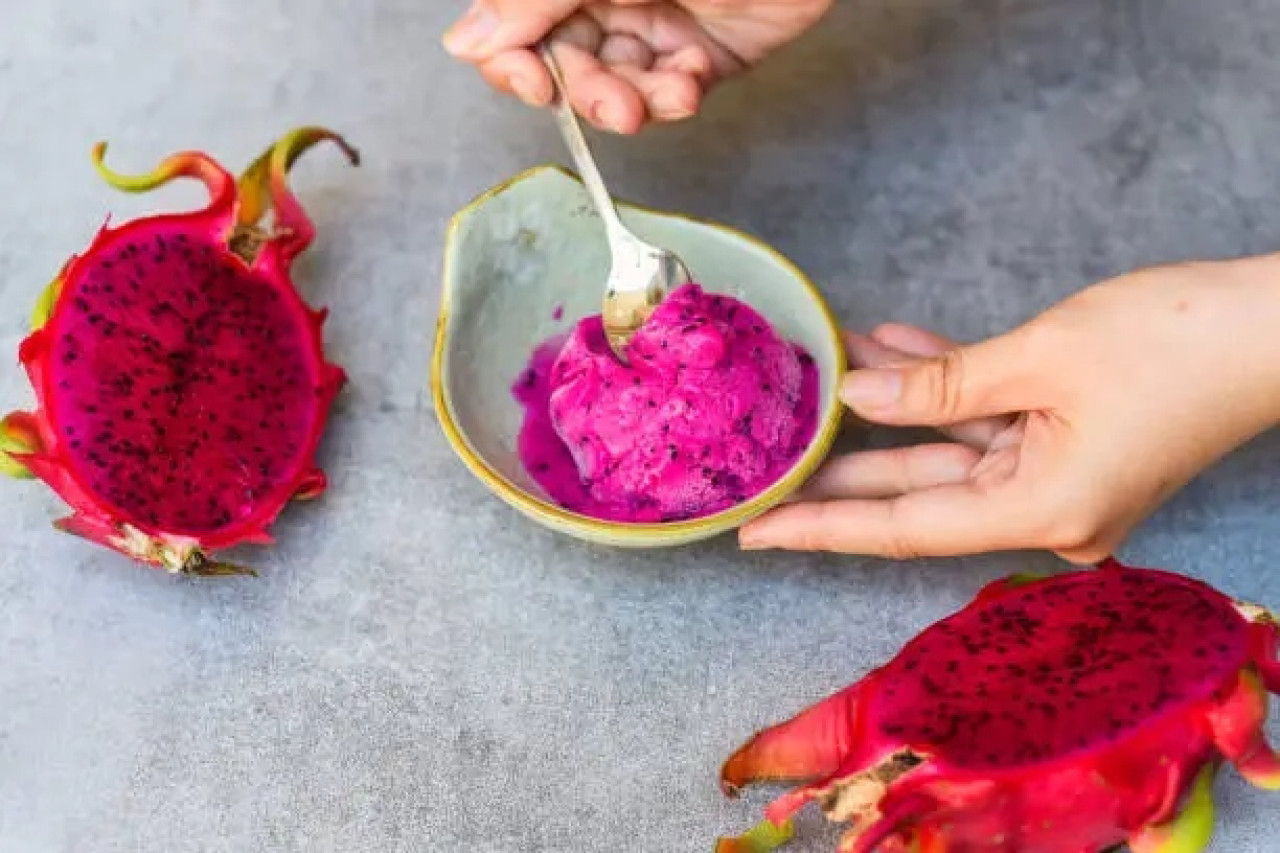 Helado de Fruta del Dragón. Fuente: Unsplash