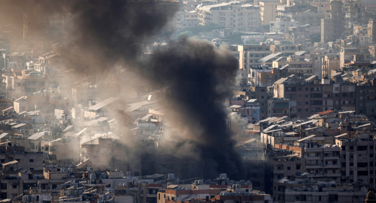 Bombardeos israelíes en el Líbano. Foto: Reuters