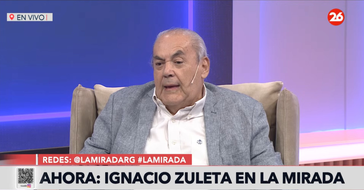 Ignacio Zuleta en La Mirada. Foto: Canal 26