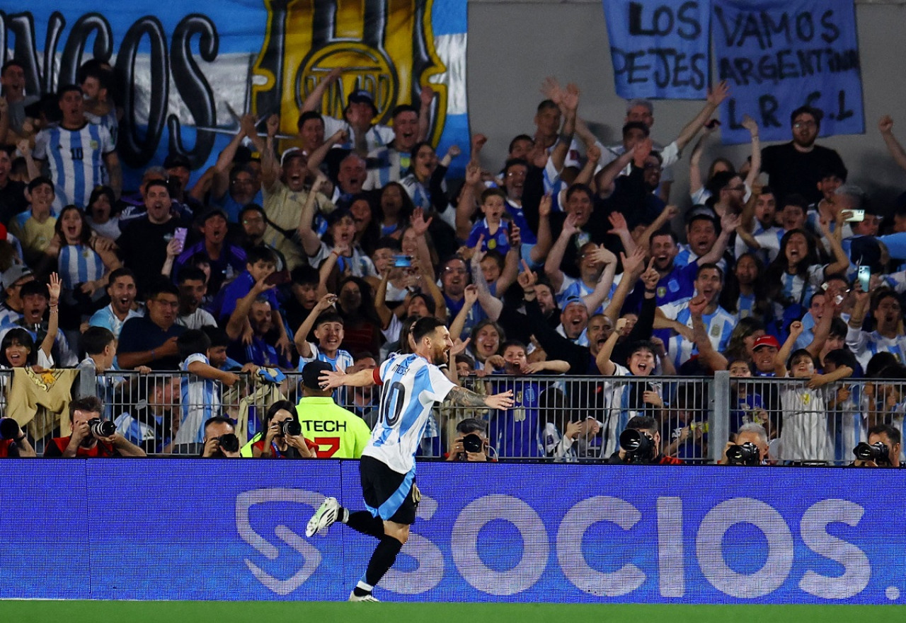 Gol de Lionel Messi; Selección Argentina. Foto: Reuters.