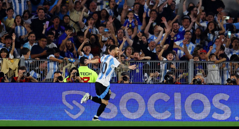 Gol de Lionel Messi; Selección Argentina. Foto: Reuters.