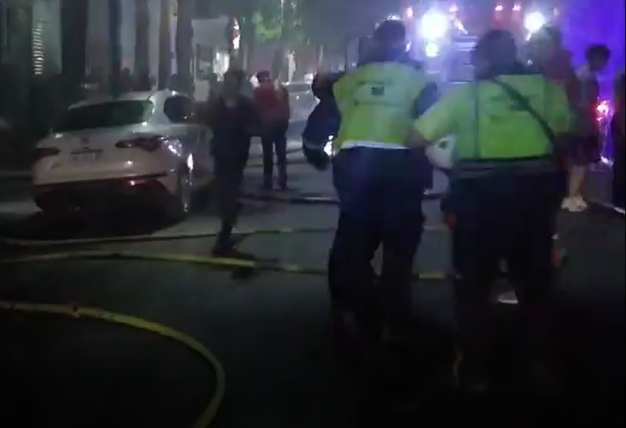 Incendio en un conventillo de La Boca. Foto: Captura de video.