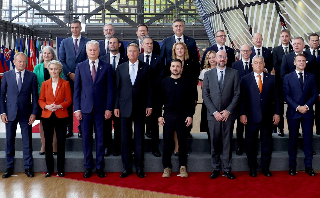 El presidente de Ucrania, Volodímir Zelenski, en la cumbre del Consejo Europeo en Bruselas, Bélgica, el 17 de octubre de 2024.EFE