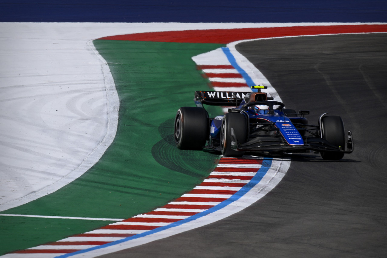 Franco Colapinto en el Gran Premio de Estados Unidos. Foto: REUTERS.