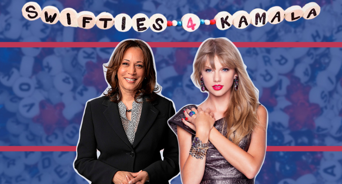 "Swifties 4 Kamala", la organización que vincula a Kamala Harris y Taylor Swift.