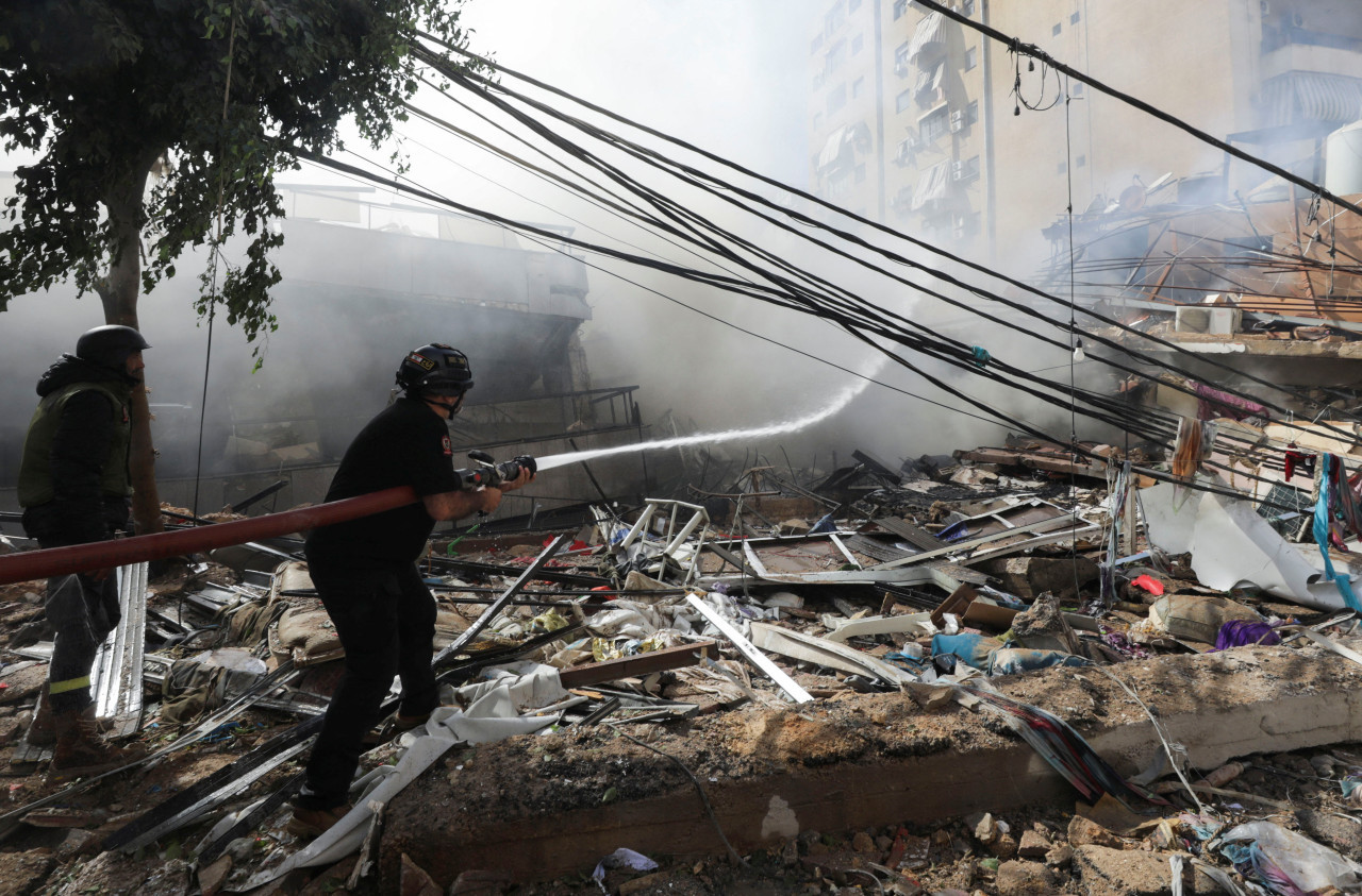 Destrozos en el Líbano por ataques de Israel. Foto: Reuters.