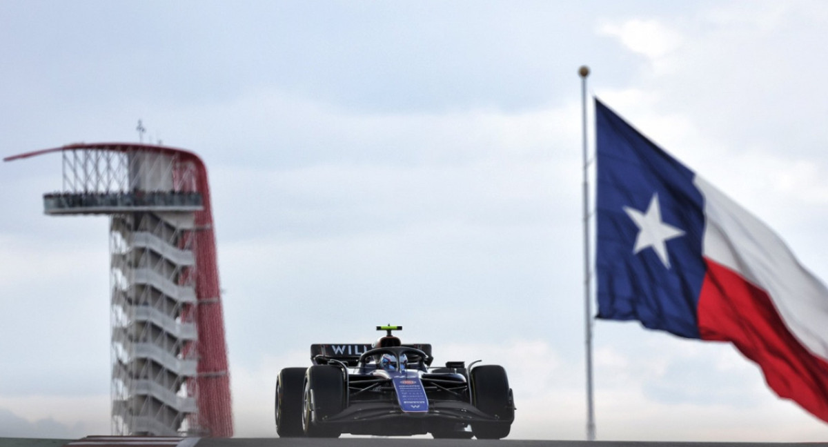 Franco Colapinto en el Gran Premio de Estados Unidos de la Fórmula 1. Foto: X.