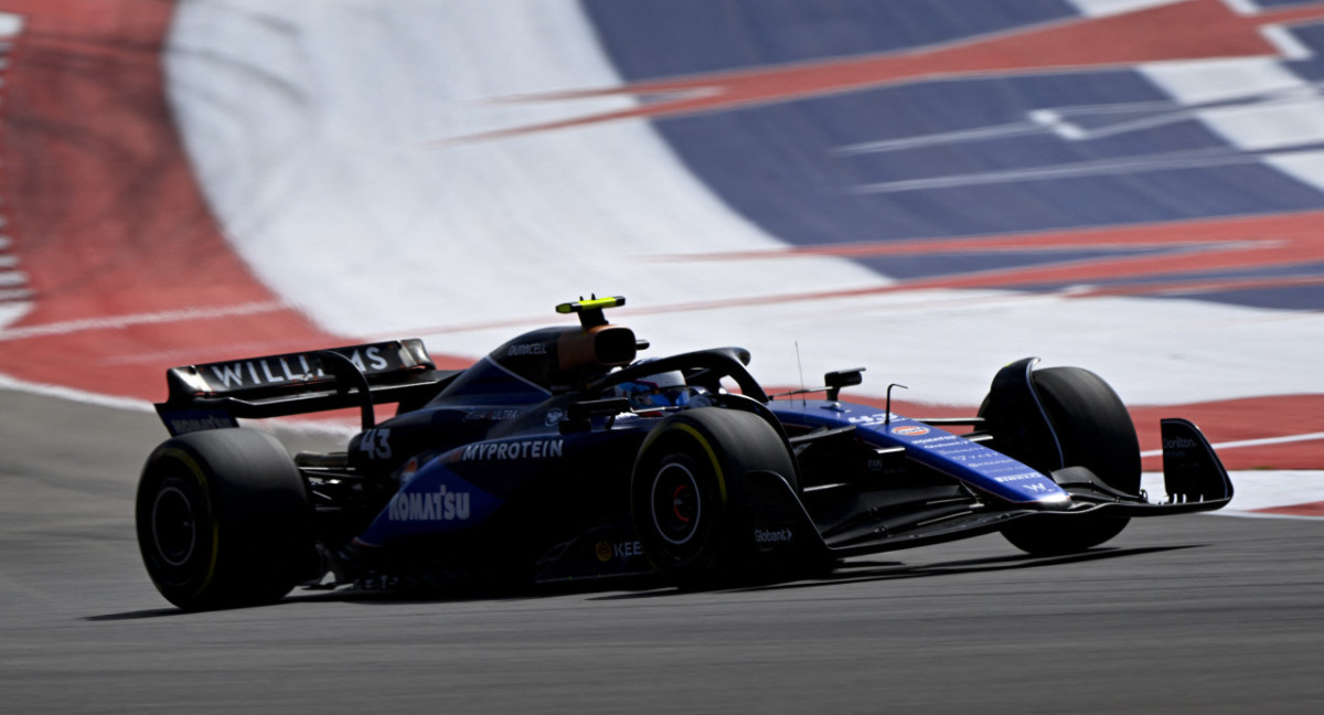 Franco Colapinto en su auto Williams. Foto: Reuters.