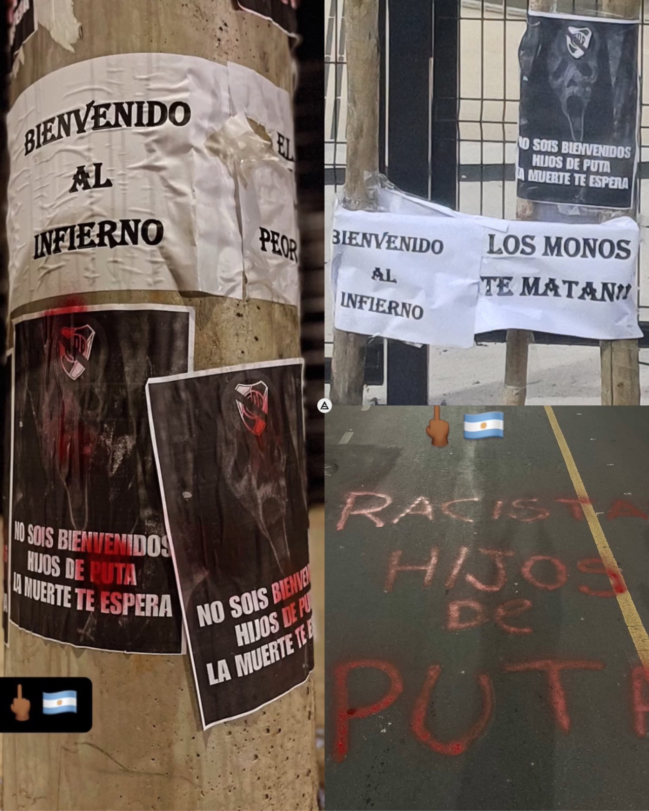 Duras amenazas contra los hinchas de River. Foto: X @sudanalytics_