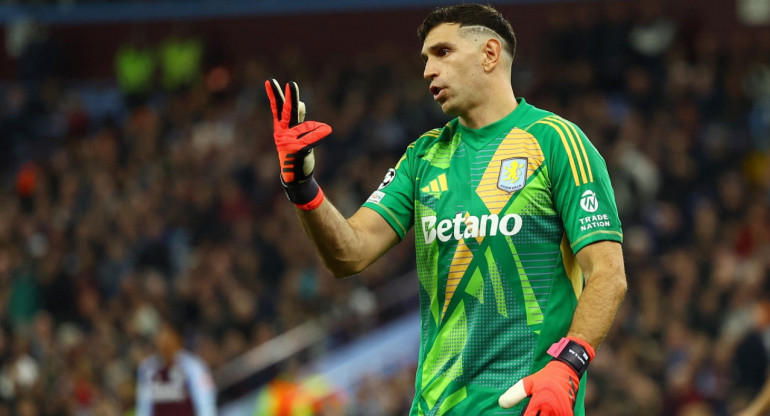 Emiliano "Dibu" Martínez; Aston Villa. Foto: Reuters.