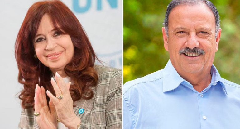 Cristina Kirchner y Ricardo Quintela.