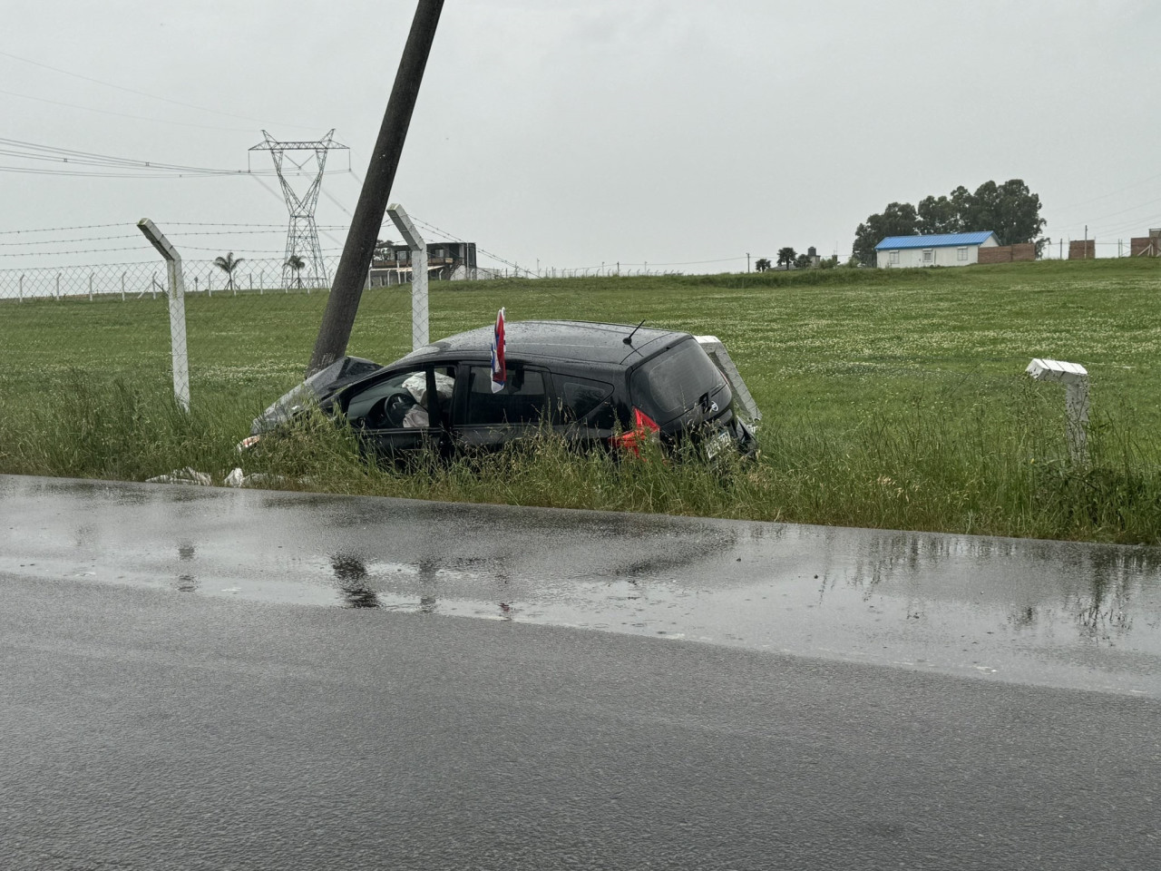 Accidente de Marcos Carámbula en Uruguay. Foto: @camilapirez22.