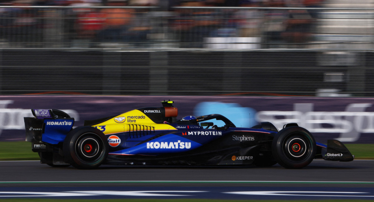 Franco Colapinto en el Gran Premio de México, Fórmula 1. Foto: Reuters.