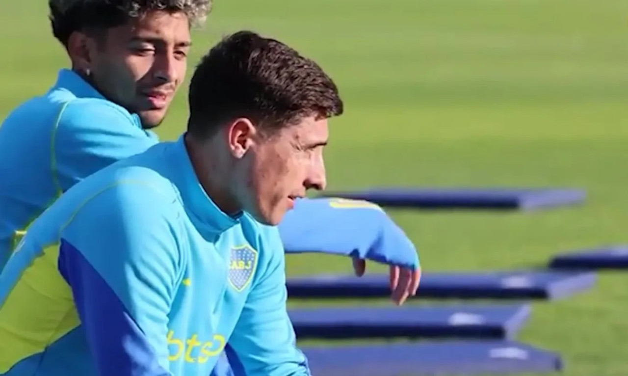 Cristian Medina y Miguel Merentiel. Foto: prensa Boca