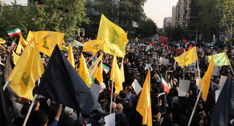 Banderas de Hezbollah. Foto: Reuters.