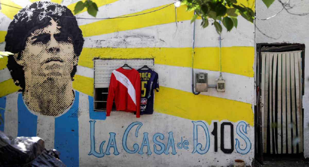 La casa natal de Maradona en Villa Fiorito. Foto: Reuters