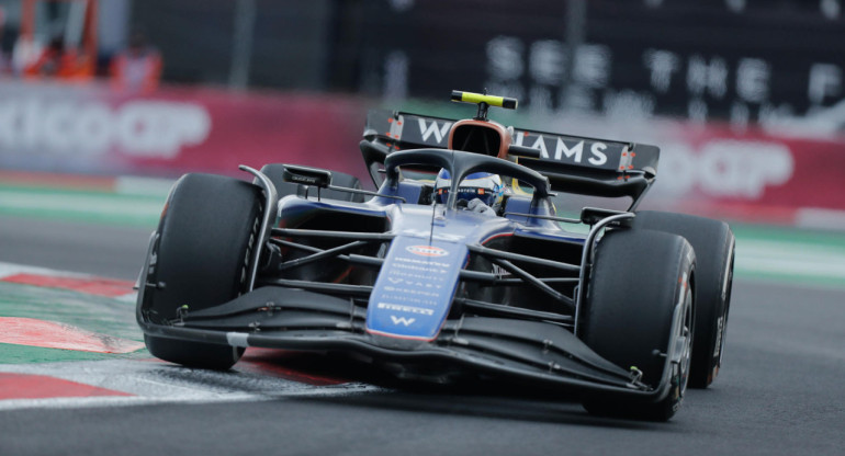 Franco Colapinto en el Gran Premio de México. Foto: EFE.