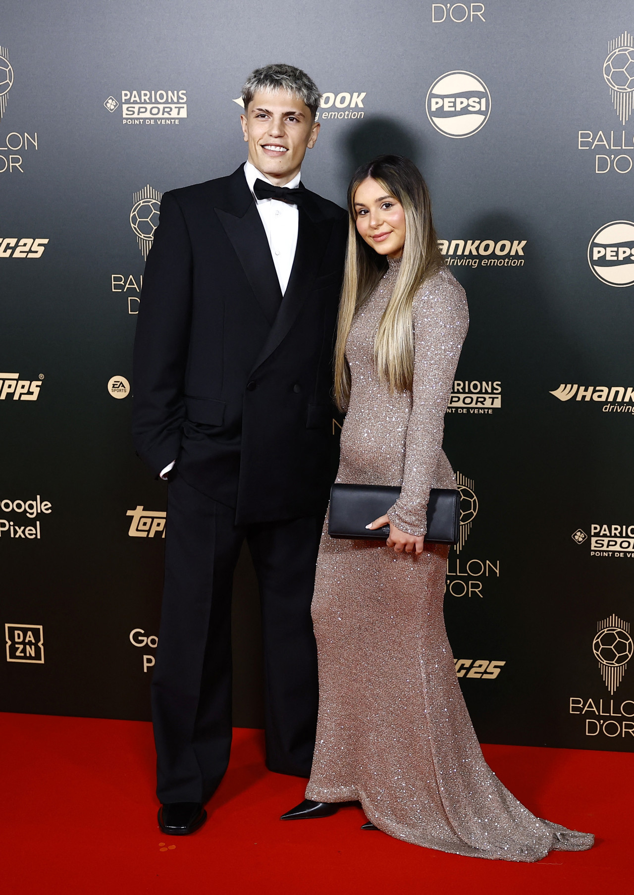 Alejandro Garnacho y Eva García. Foto: Reuters.