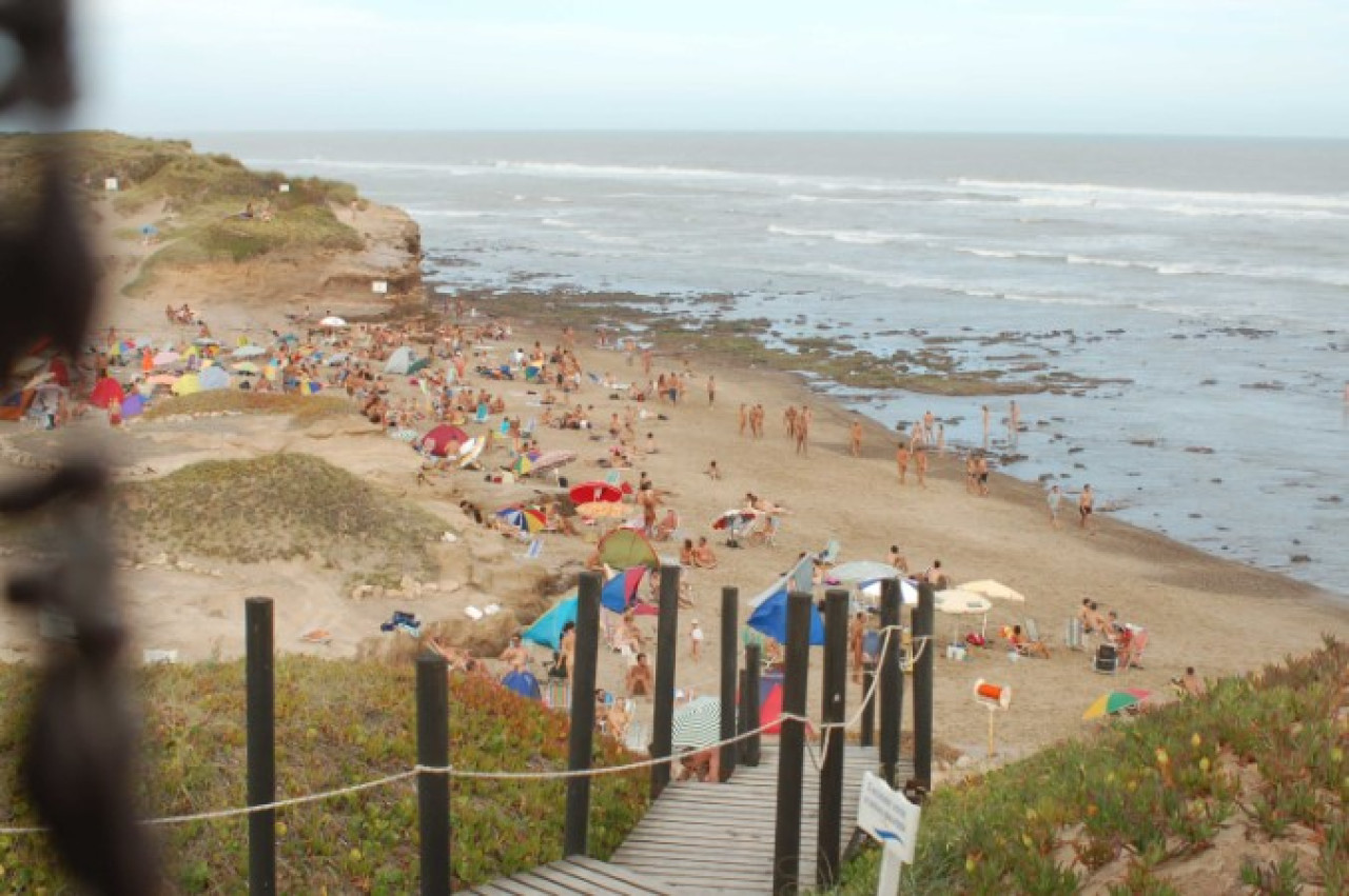 La primera playa naturista de Argentina. Foto: Web Playa Escondida