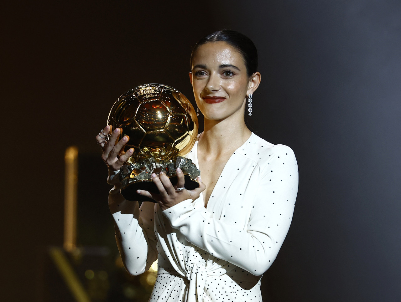 Aitana Bonmatí, ganadora del Balón de Oro. Foto: Reuters.