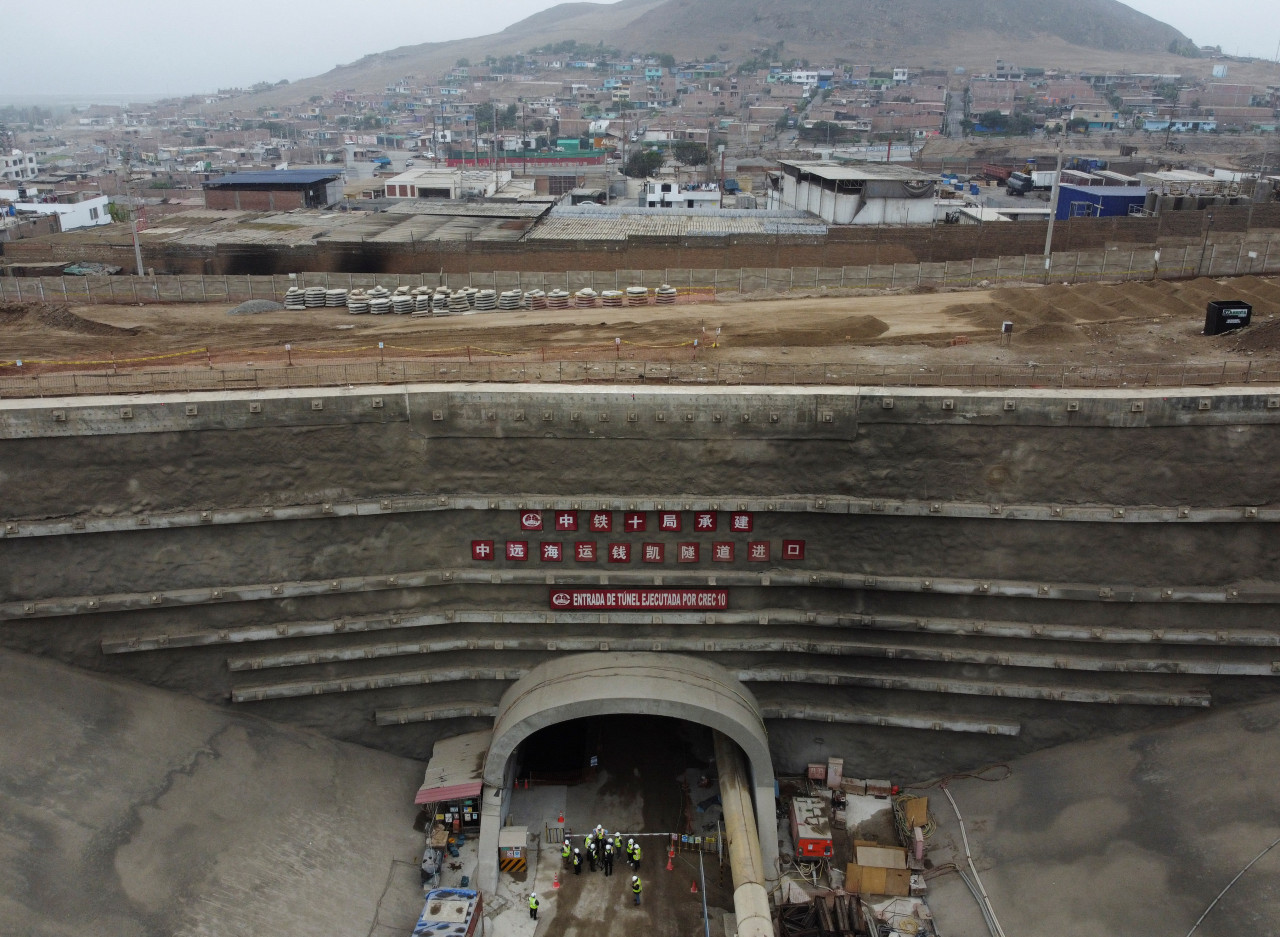 Construcción del megapuerto de Chancay, en Perú. Foto: Reuters.