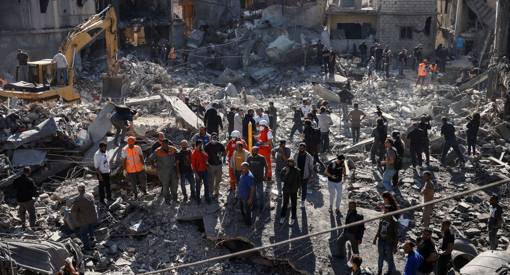 Destrozos en Líbano tras ataques israelíes. Foto: Reuters.