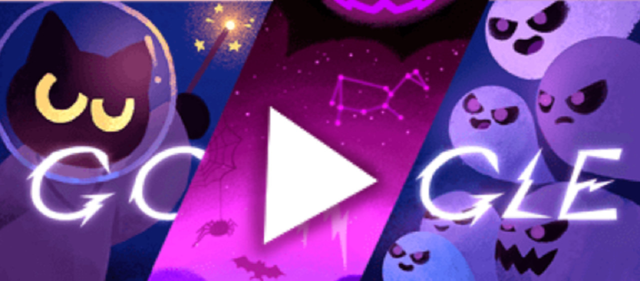 Doodle de Google por Halloween. Foto: captura Google.