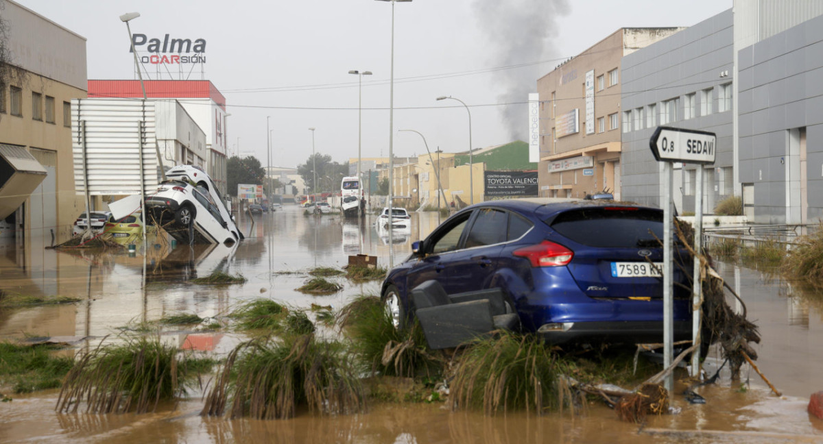 Inundaciones en Valencia, España. Foto: EFE.