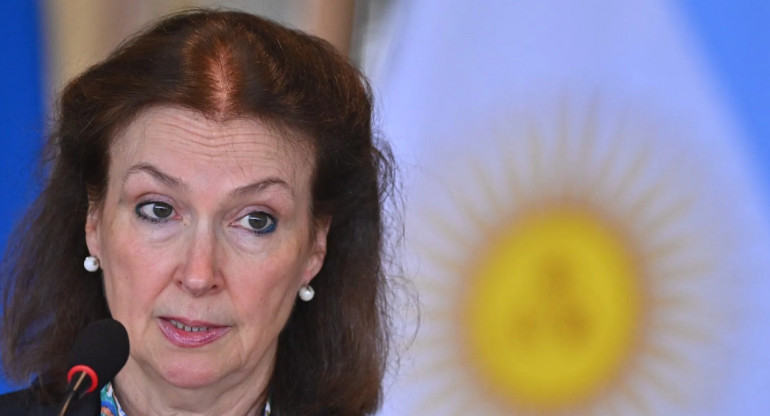 Diana Mondino, canciller de Argentina. Foto: EFE.