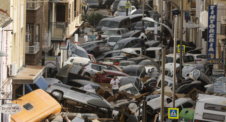 Los destrozos que dejó DANA en Valencia, España. Foto: EFE.