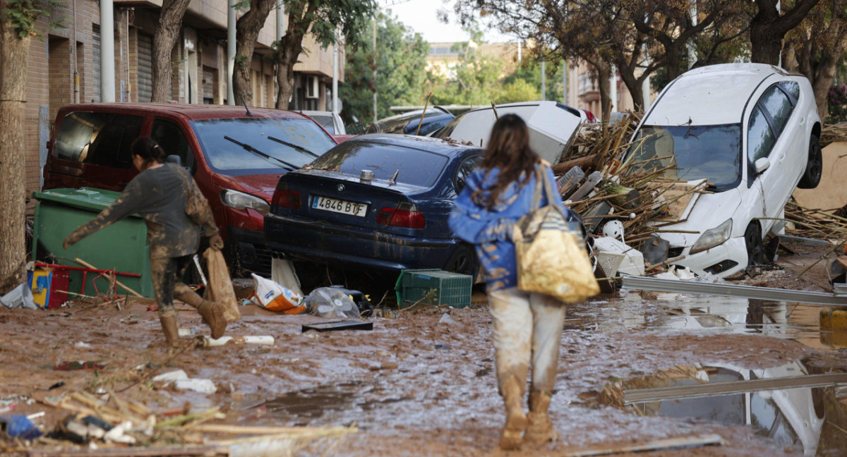 Inundaciones en Valencia, España. Foto: EFE.