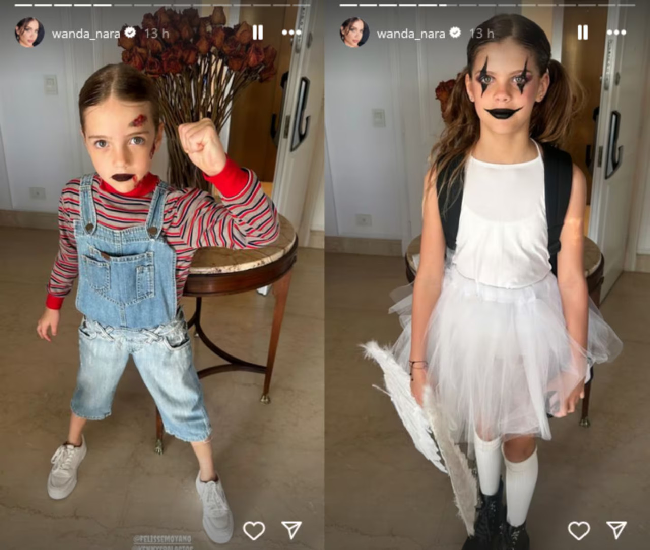 Los disfraces de las hijas de Wanda Nara para Halloween. Foto: Instagram.